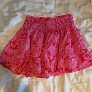 Karlie Pink Floral Mini Skirt